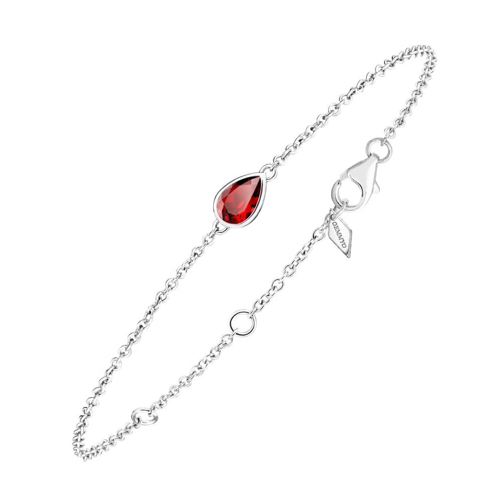 Bracelet White gold Garnet Gemmyorama 2