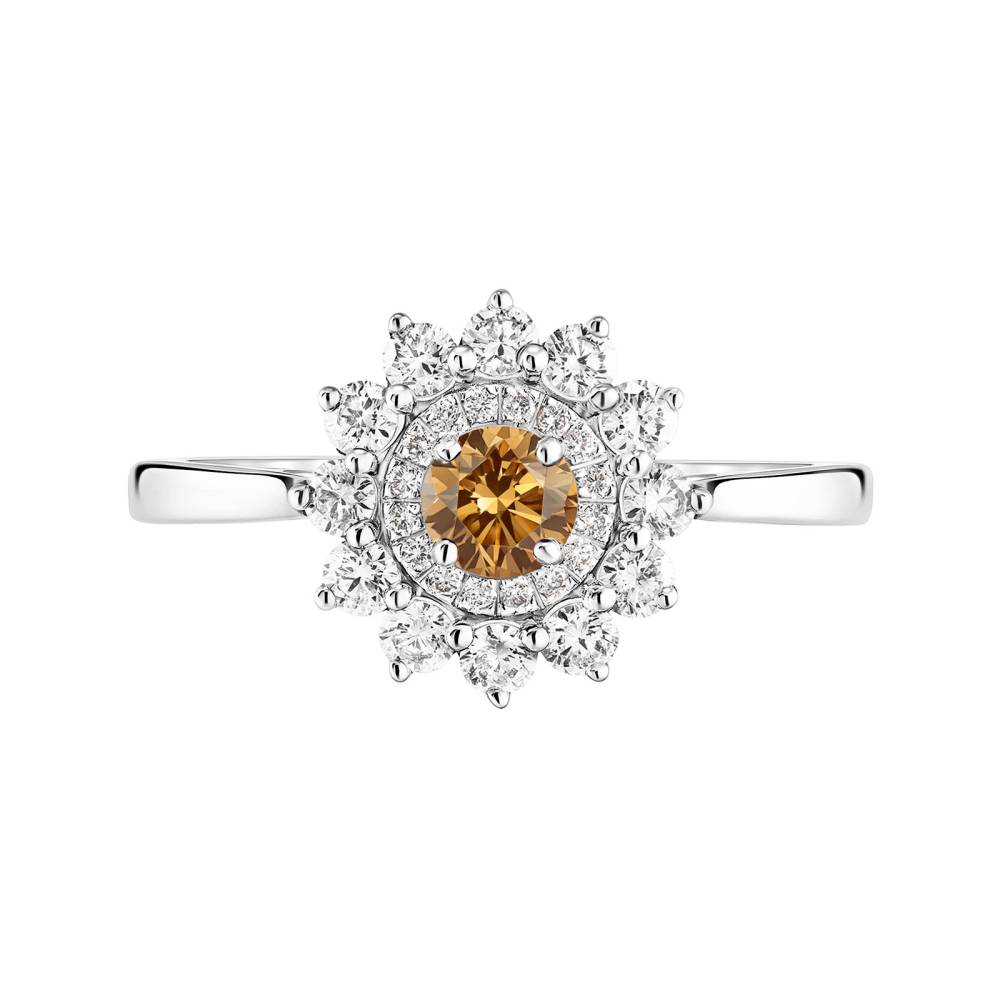 Ring White gold Cognac Diamond Lefkos 4 mm 2