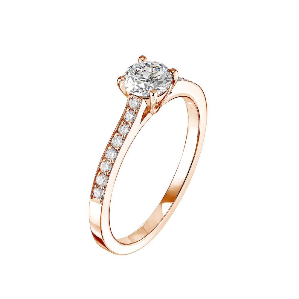 Bague Or rose Diamant Little Lady Pavée 2