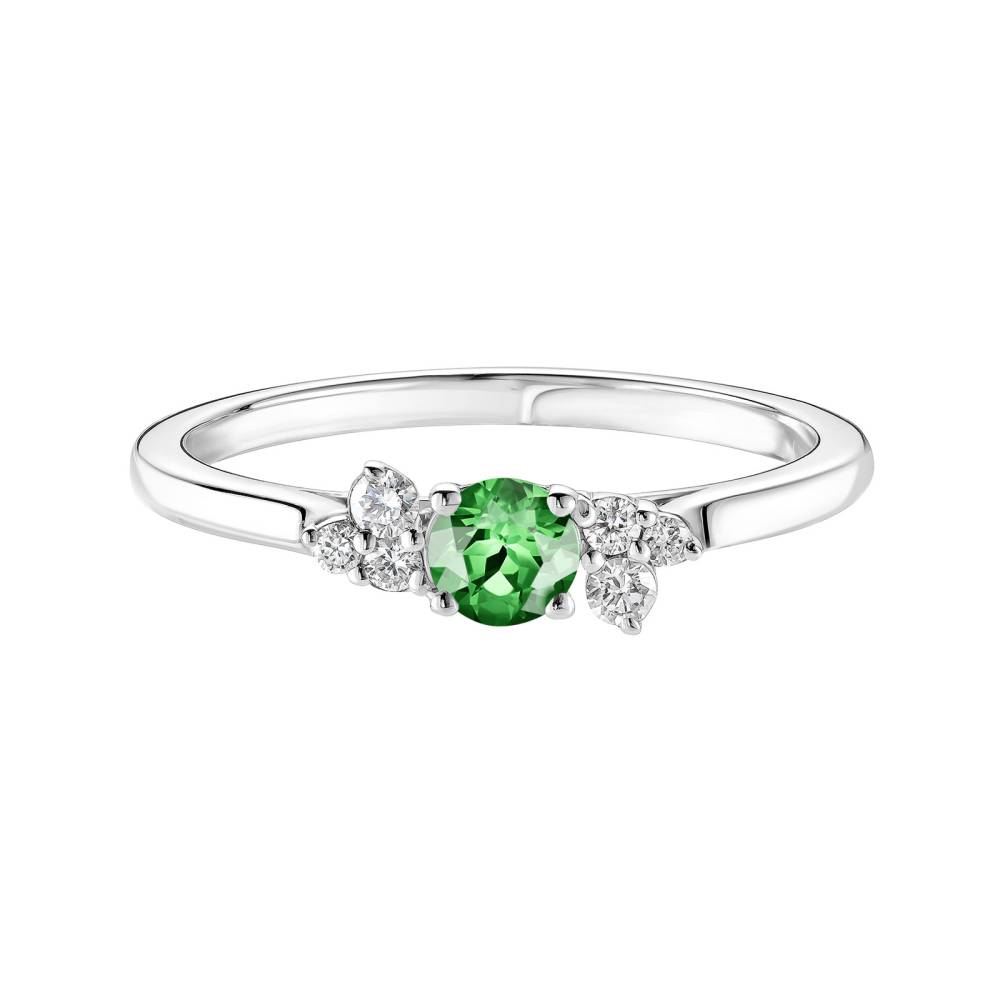 Bague Platine Tsavorite et diamants Baby EverBloom 2