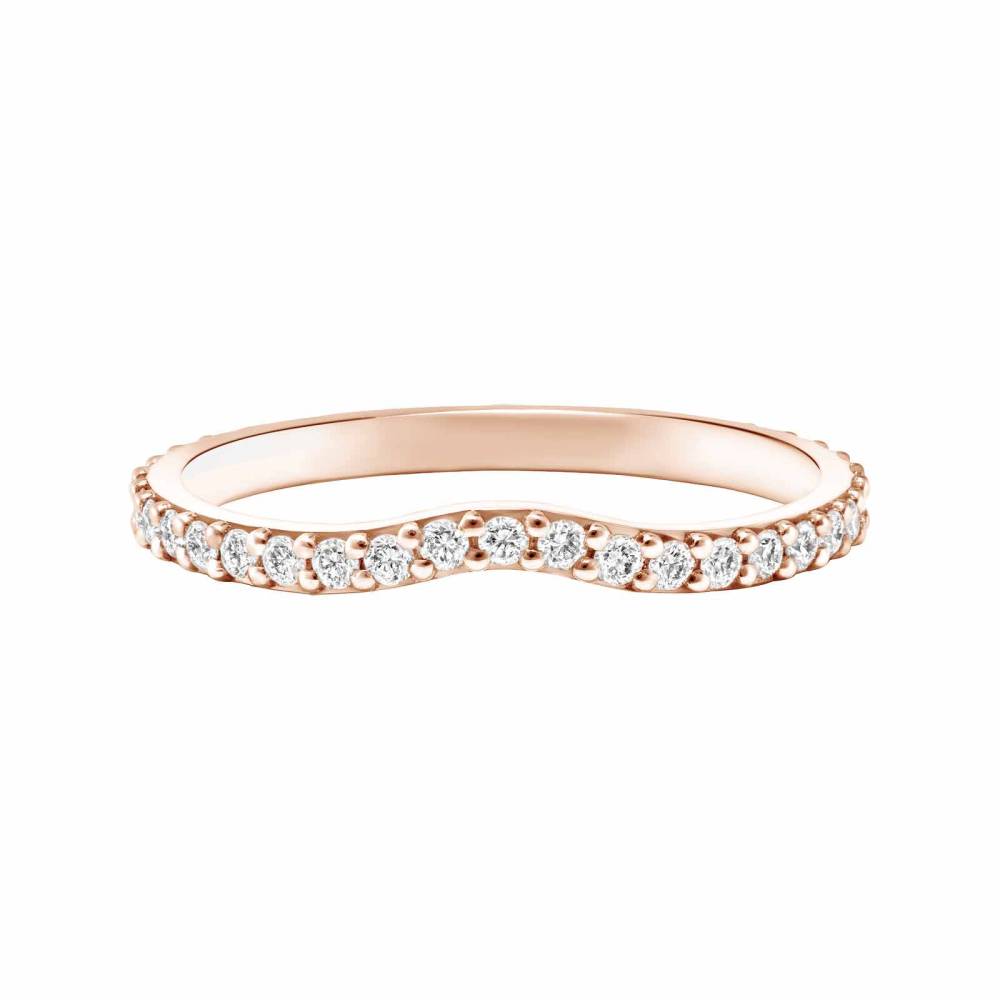 Ring Rose gold Diamond Faubourg Courbée 2