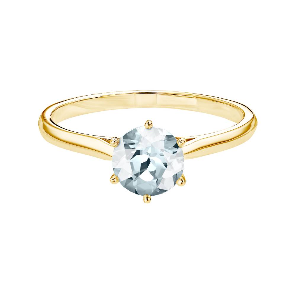 Ring Yellow gold Aquamarine Lady 2