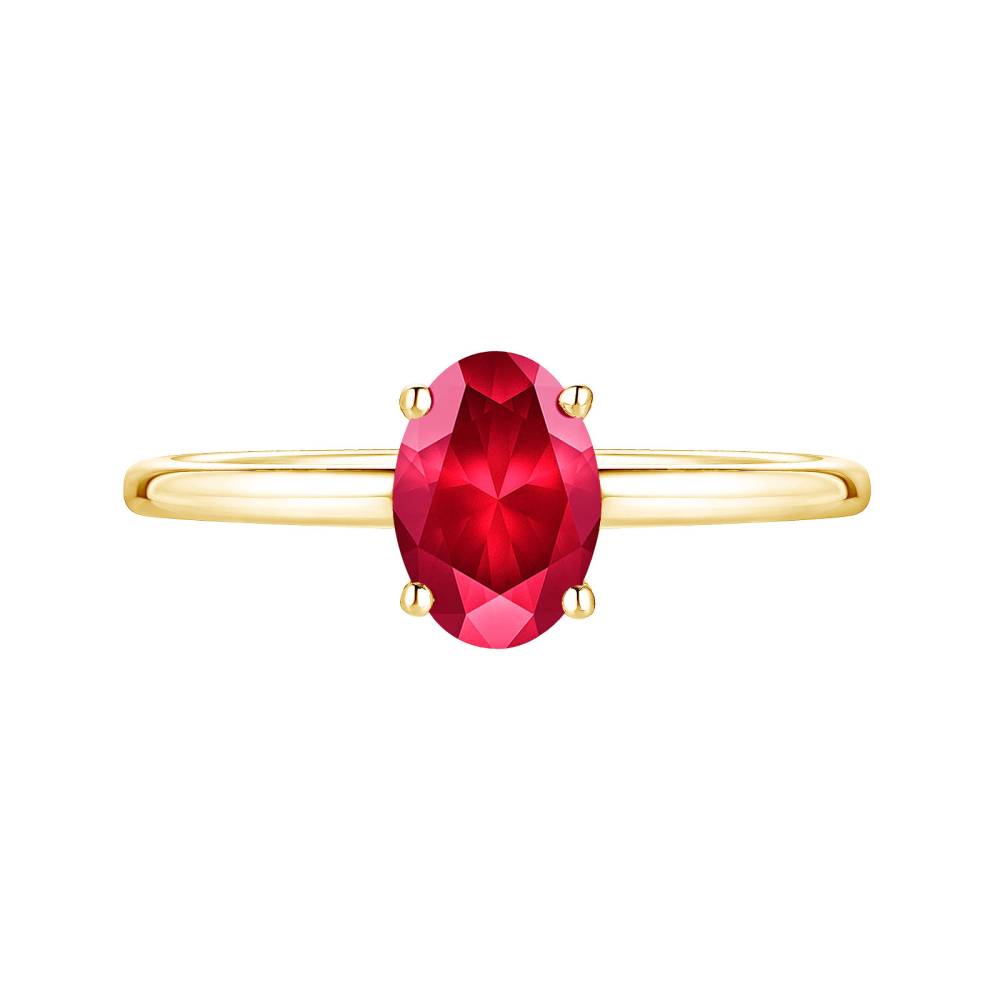 Ring Yellow gold Ruby Lady Ovale 2