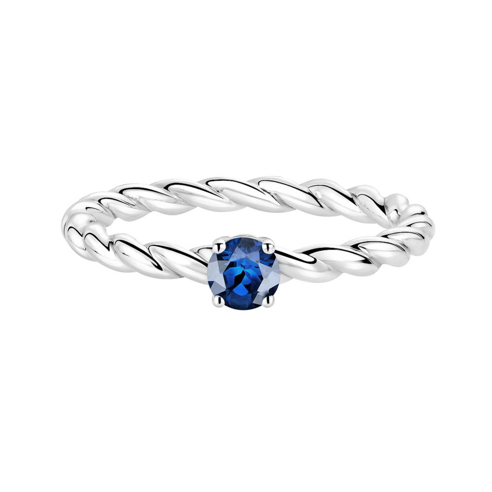 Ring White gold Sapphire and diamonds Capucine 4 mm 2