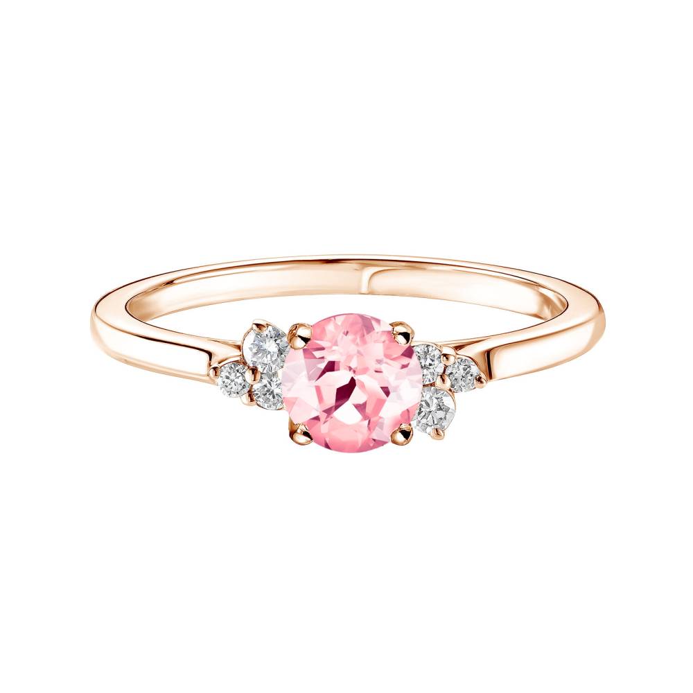 Ring Roségold Turmalin und diamanten Baby EverBloom 5 mm 2