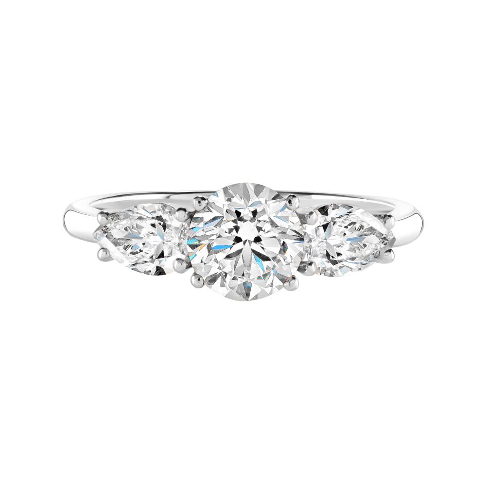 Bague Or blanc Diamant Lady Duo de Poires 2