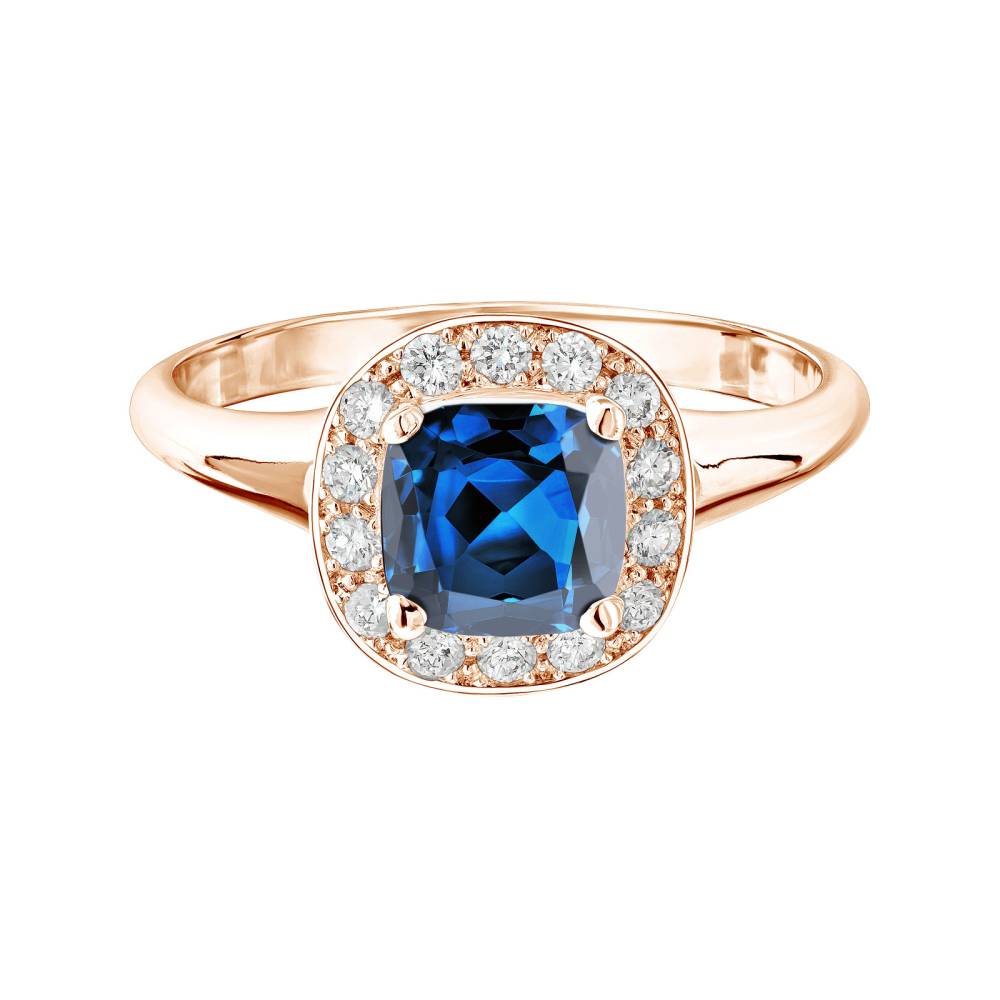 Ring Rose gold Sapphire and diamonds Mada 2