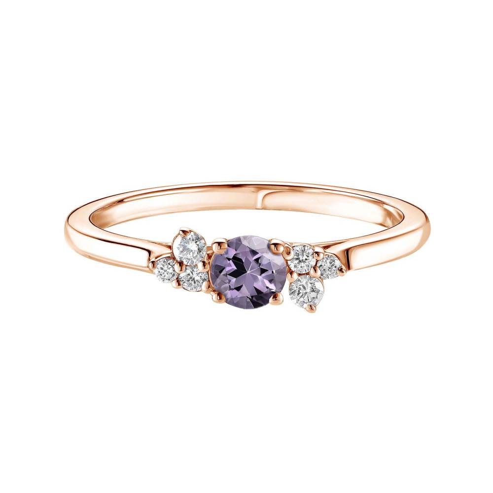 Ring Rose gold Lavender Spinel and diamonds Baby EverBloom 2