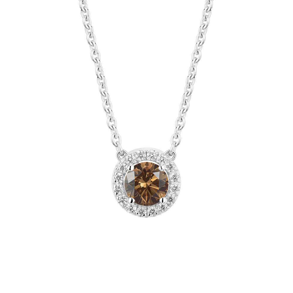 Pendant White gold Chocolate Diamond and diamonds Rétromantique S 2