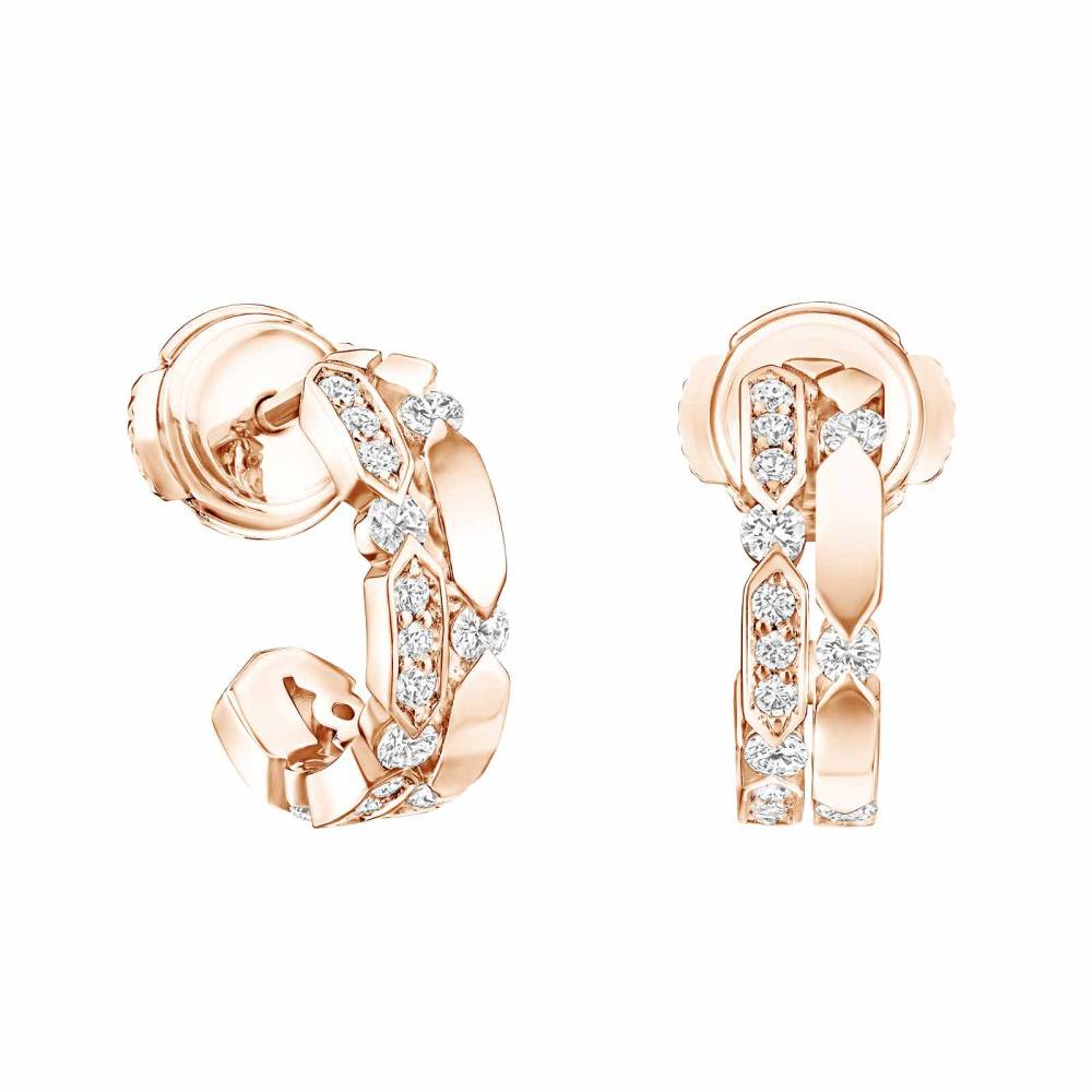 Boucles d'oreilles Or rose Diamant MET 2