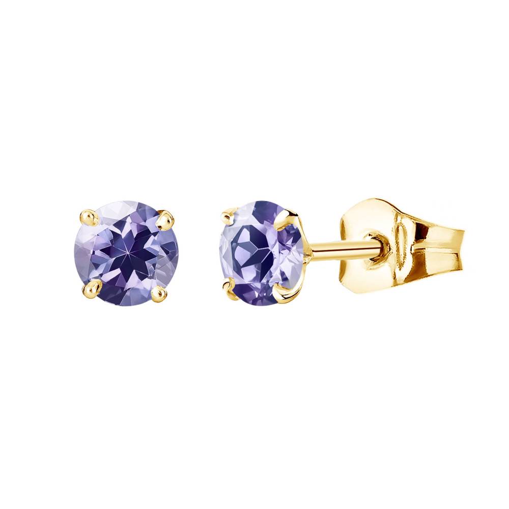 Earrings Yellow gold Tanzanite Lady XL 2