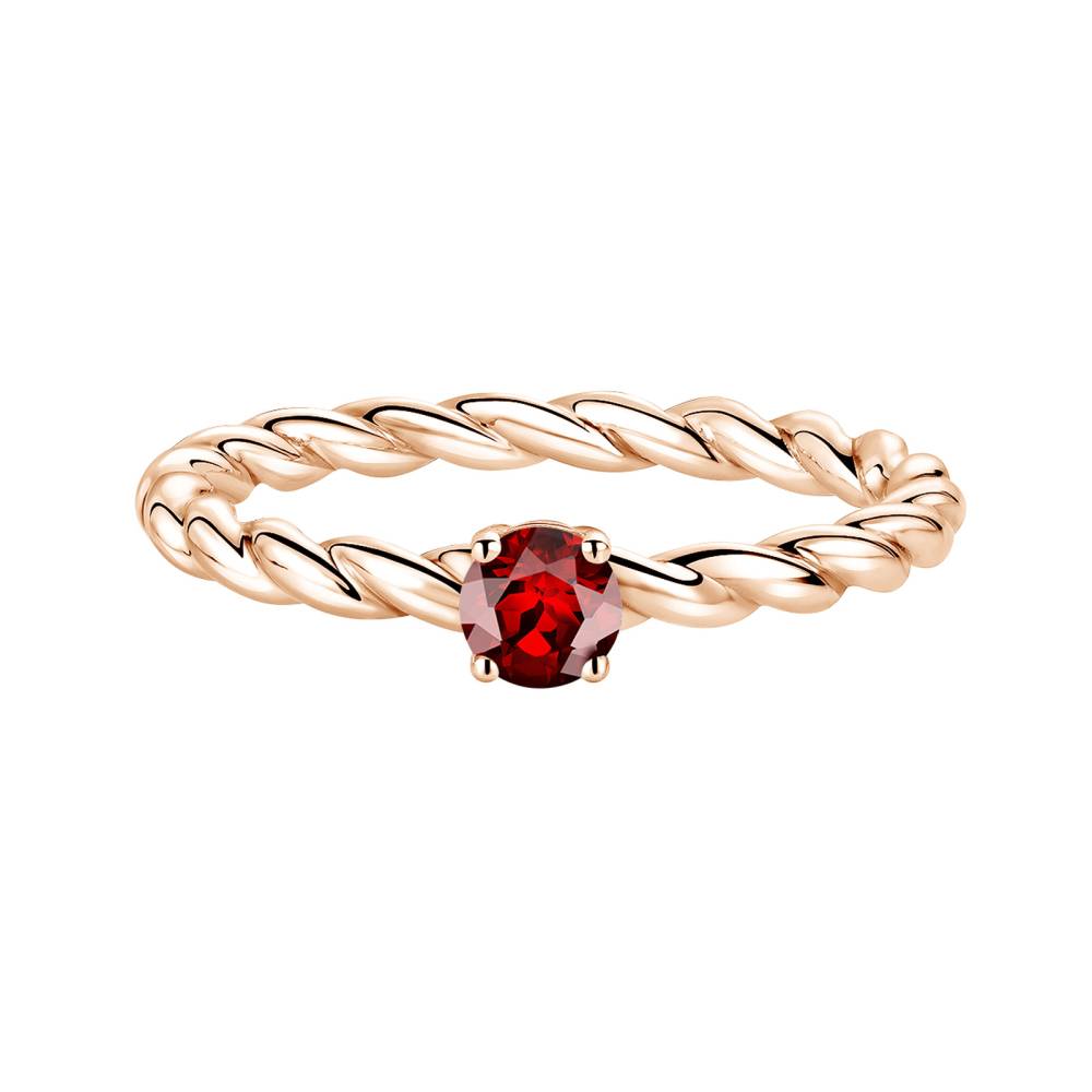 Ring Roségold Granat und diamanten Capucine 4 mm 2