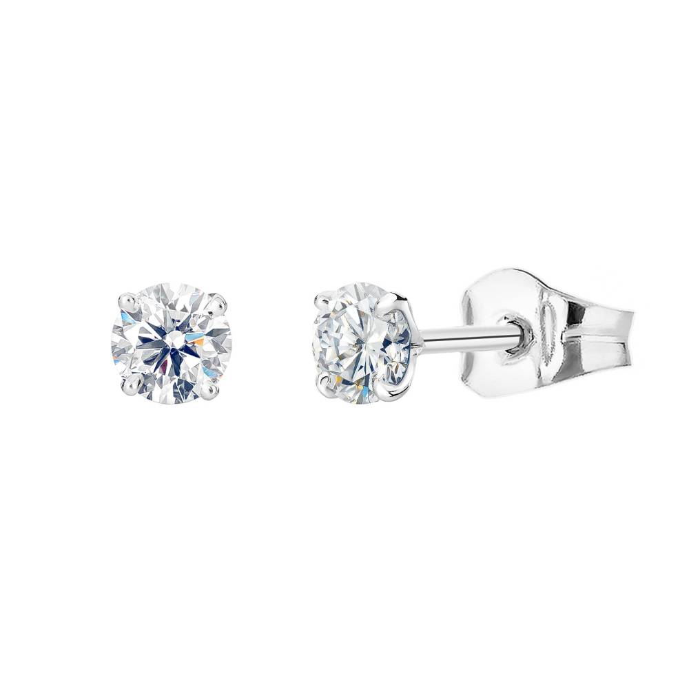 Boucles d'oreilles Or blanc Diamant Lady 2