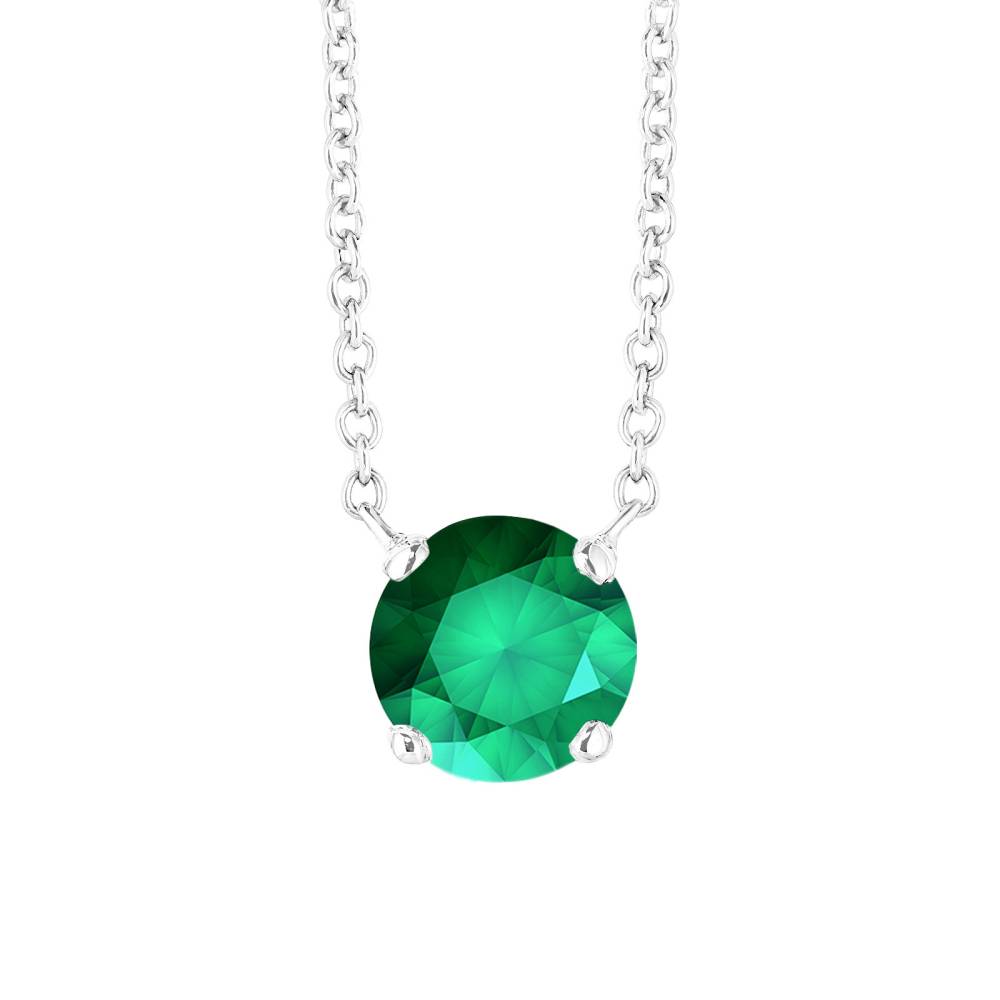 Pendant White gold Emerald Lady XXL 2