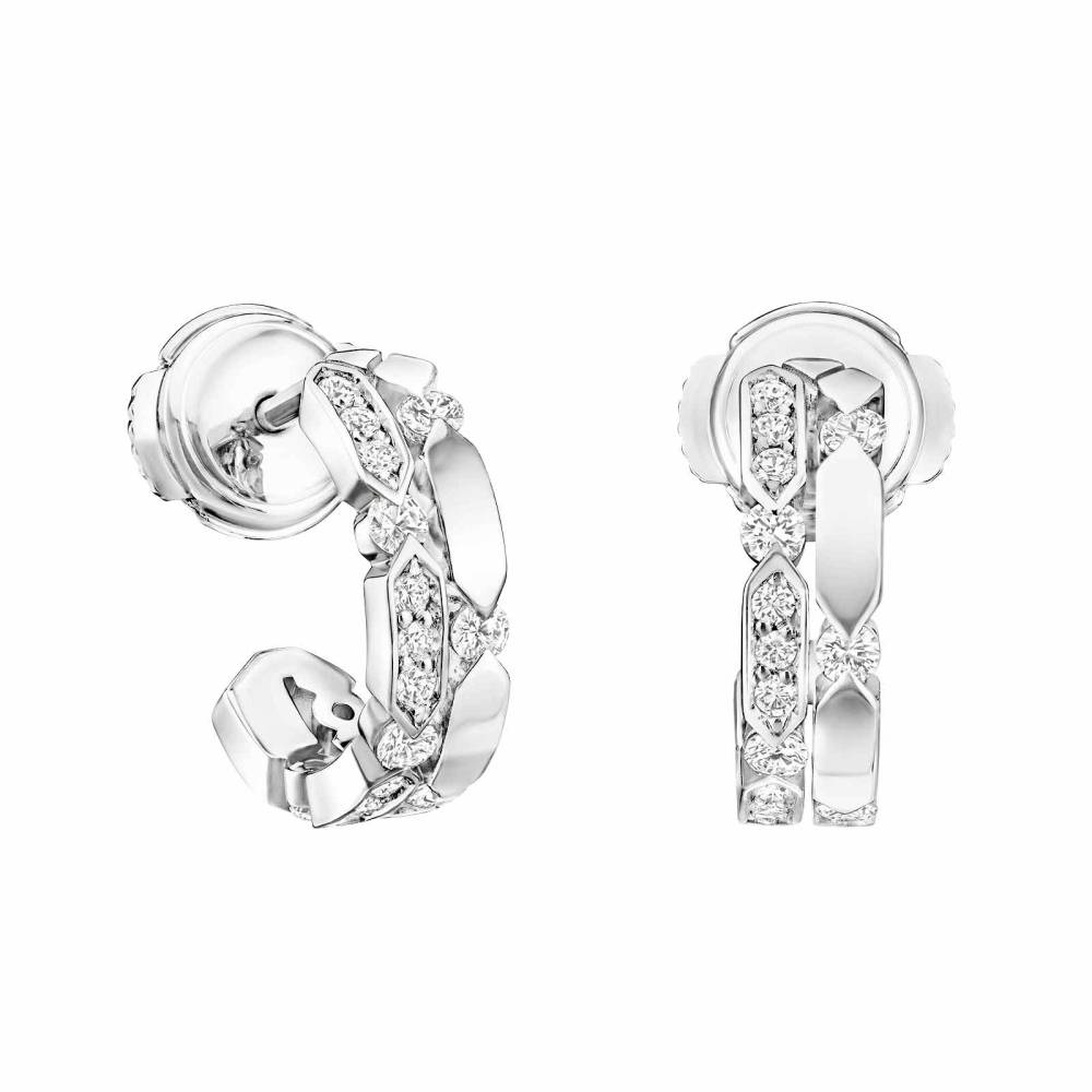 Boucles d'oreilles Or blanc Diamant MET 2