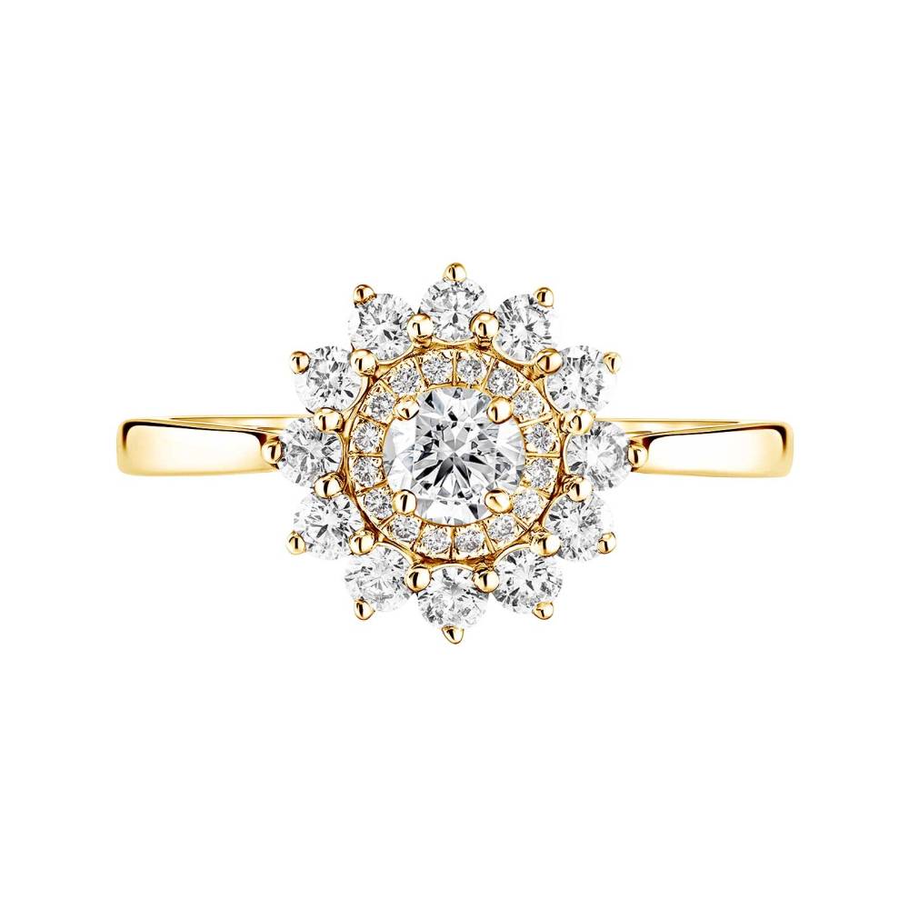 Ring Yellow gold Diamond Lefkos 4 mm 2