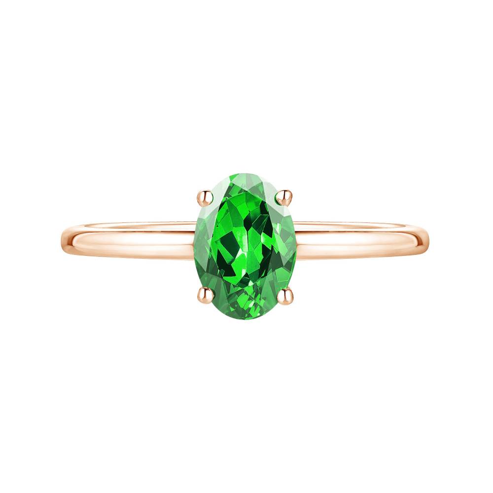 Bague Or rose Tsavorite Lady Ovale 2