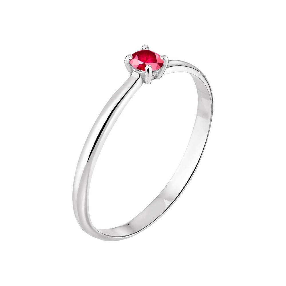 Bague Or blanc Rubis Mini Lady 2