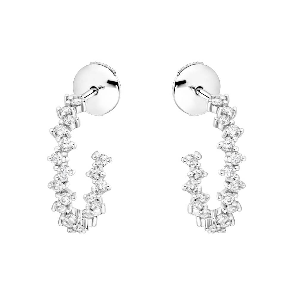 Boucles d'oreilles Or blanc Diamant Paris 1901 M 2