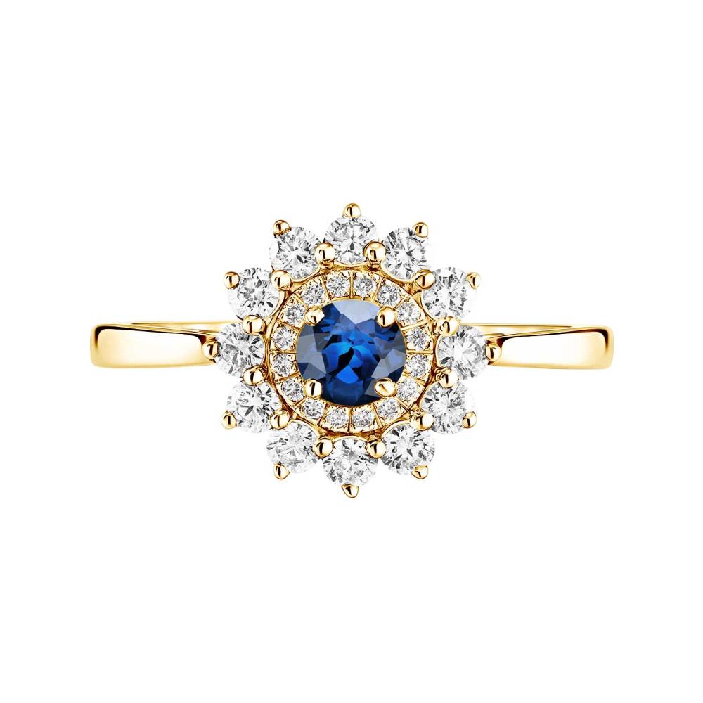 Ring Yellow gold Sapphire Lefkos 4 mm 2