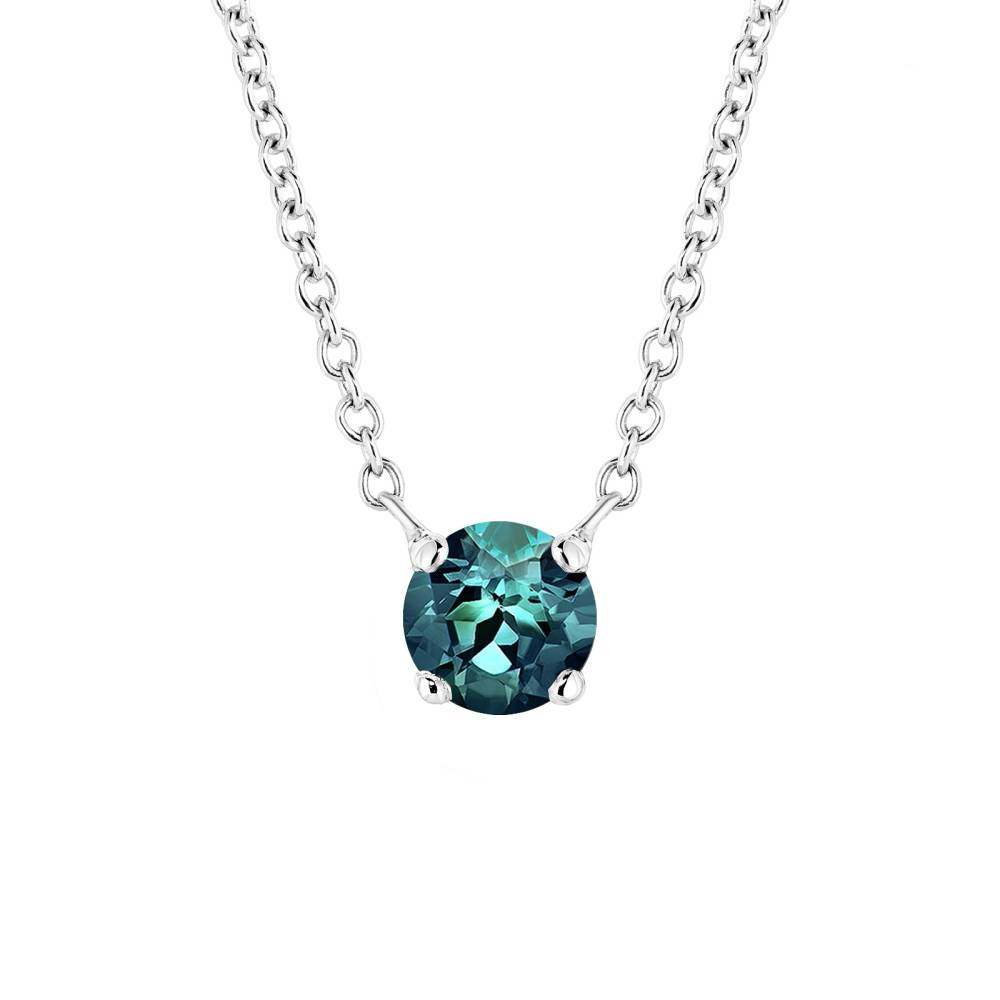 Pendant White gold Teal Sapphire Lady XL 2