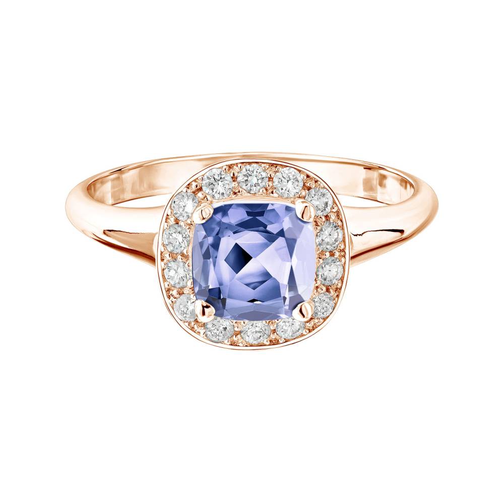 Ring Rose gold Tanzanite and diamonds Mada 2