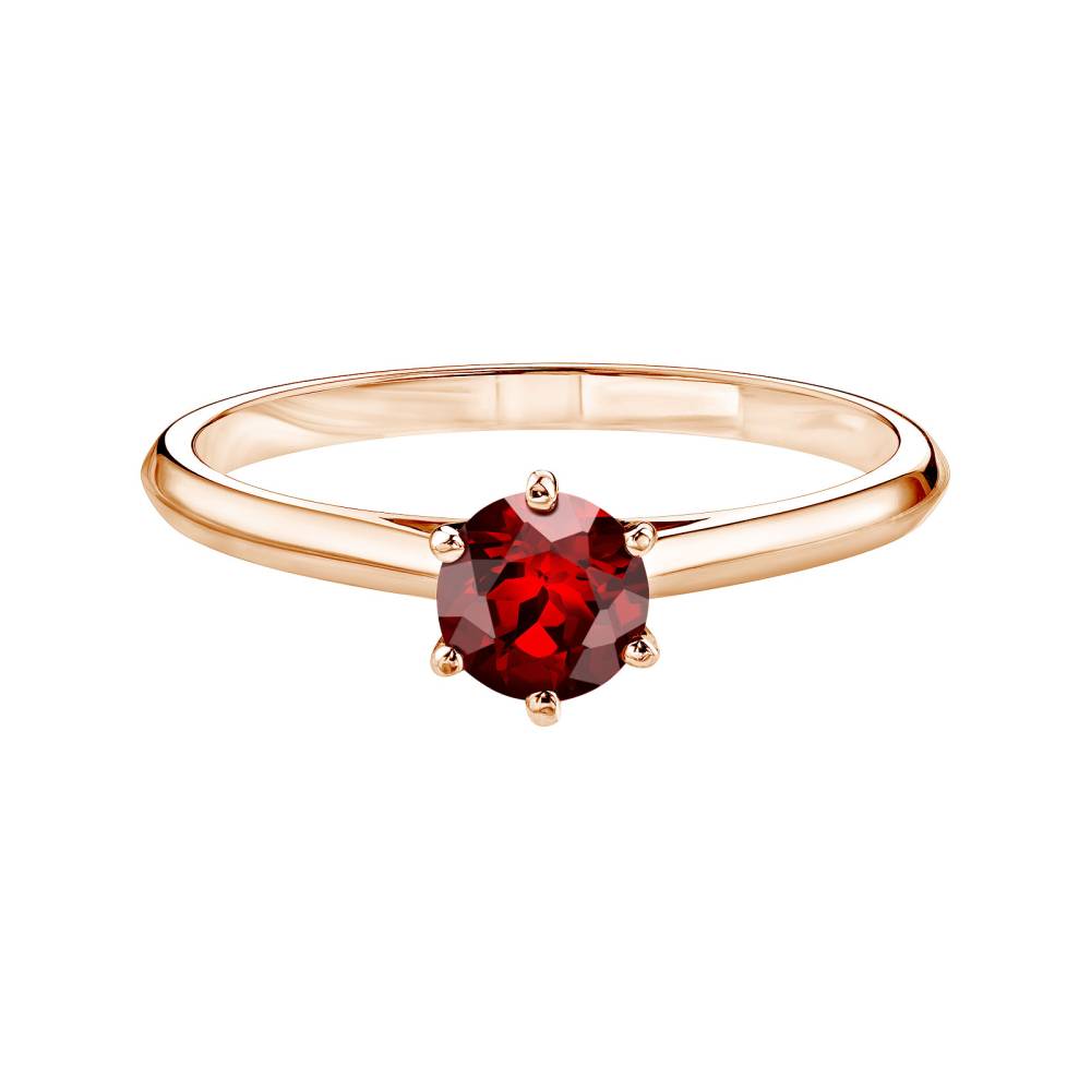 Bague Or rose Grenat Little Lady 2