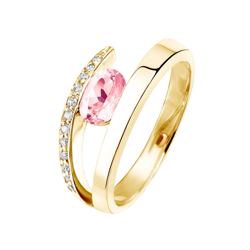 Ring Yellow gold Tourmaline and diamonds Ananta 2