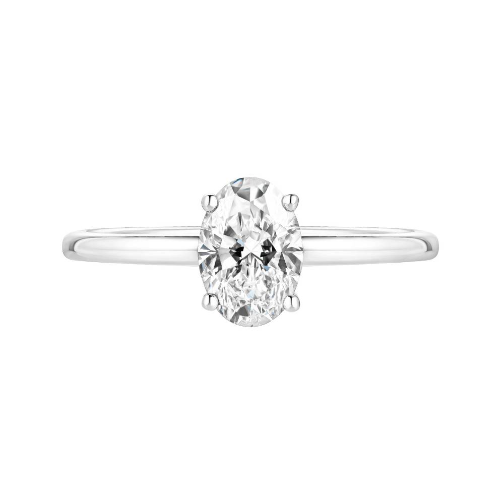 Bague Or blanc Diamant Lady Ovale 2