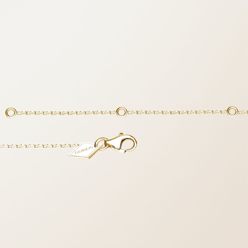 Chaîne Or jaune Maille Forçat Diamantée 2
