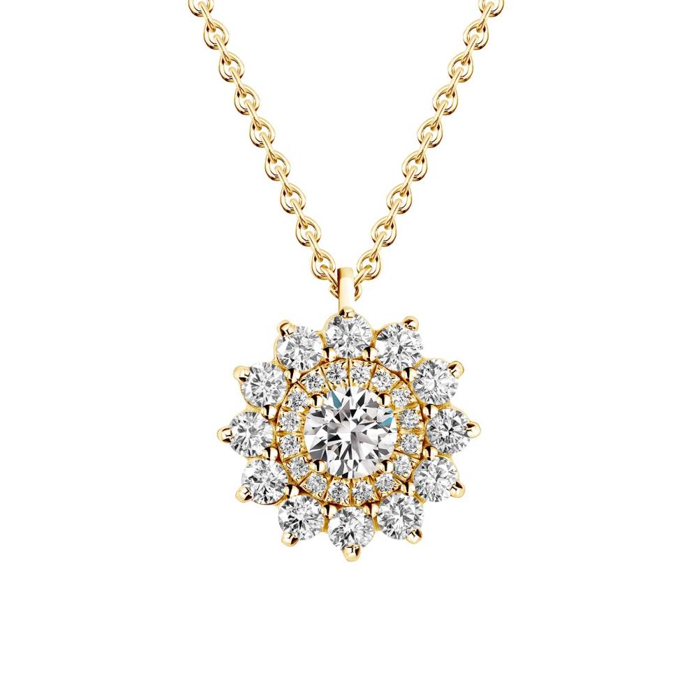 Pendant Yellow gold Diamond Lefkos 2