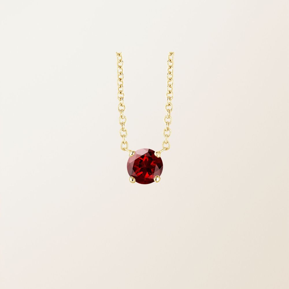 Pendentif Or jaune Grenat Lady XL 2