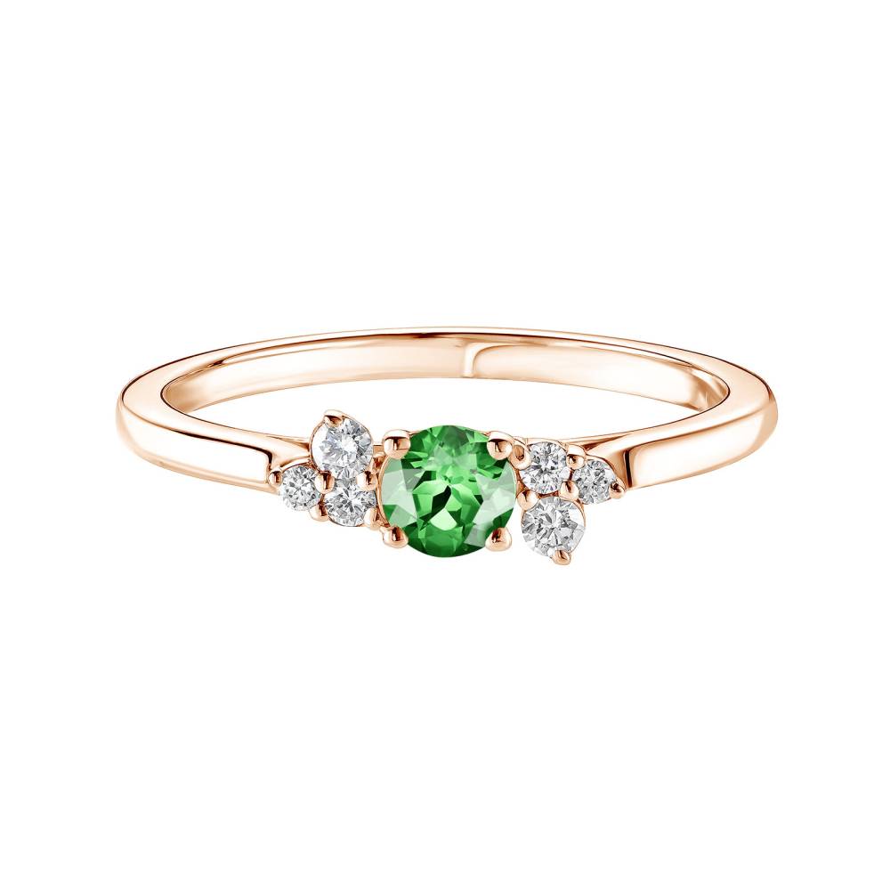 Ring Roségold Tsavorit und diamanten Baby EverBloom 2