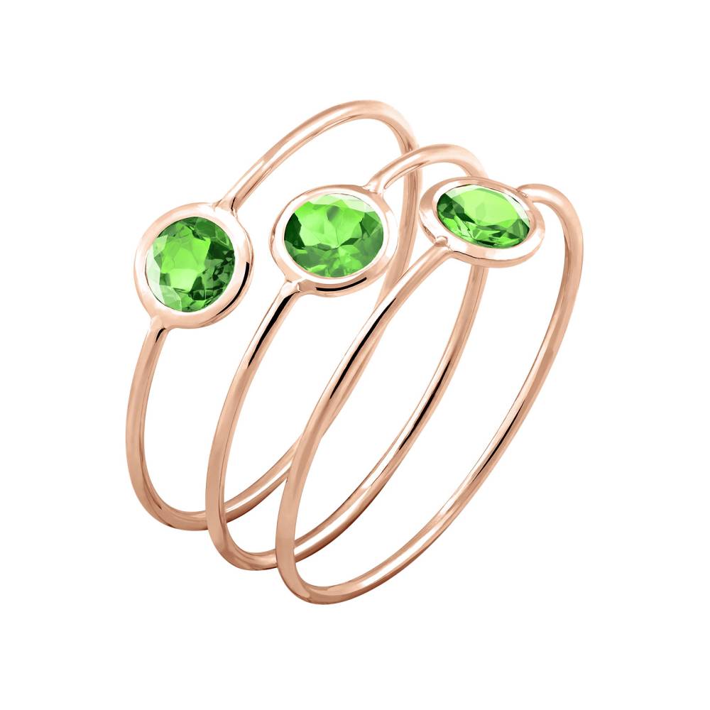 Bague Or rose Tsavorite Triorama 2