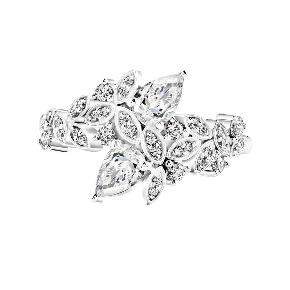 Ring White gold Diamond EverBloom Toi & Moi 2