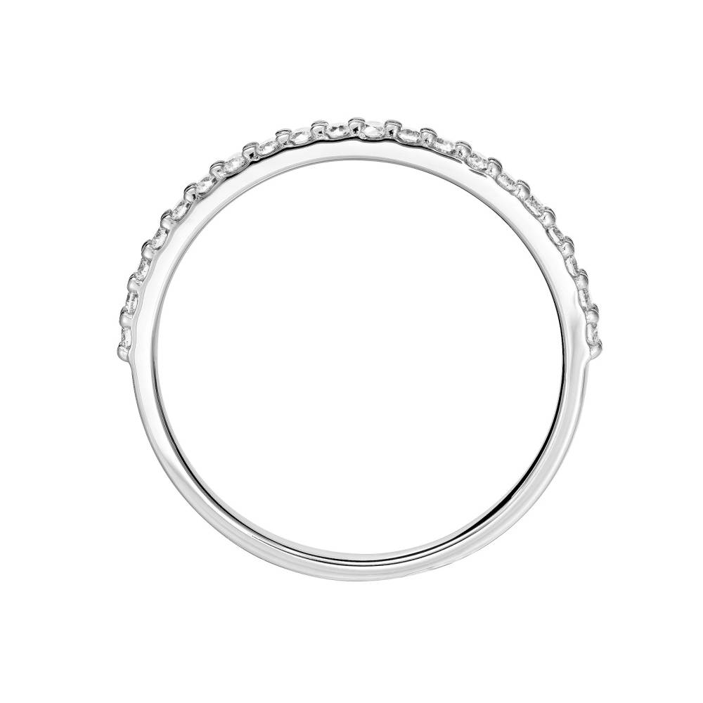 Wedding band Platinum Diamond Faubourg Semi Pavée 3