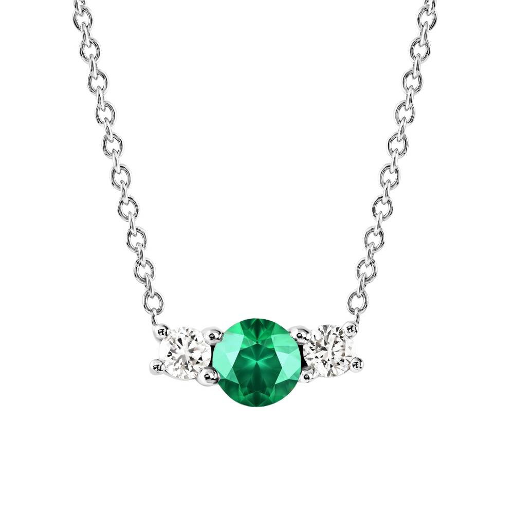 Anhänger Weißgold Smaragd und diamanten Lady Duo 2