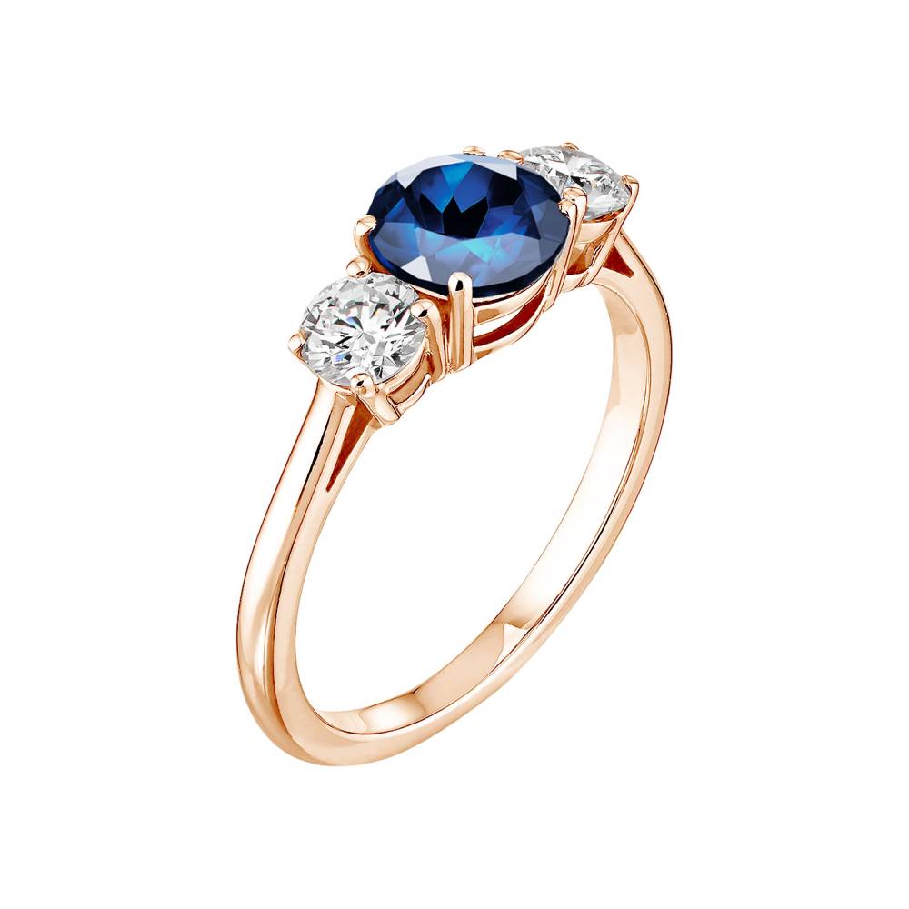 Ring Rose gold Sapphire Lady Duo 2