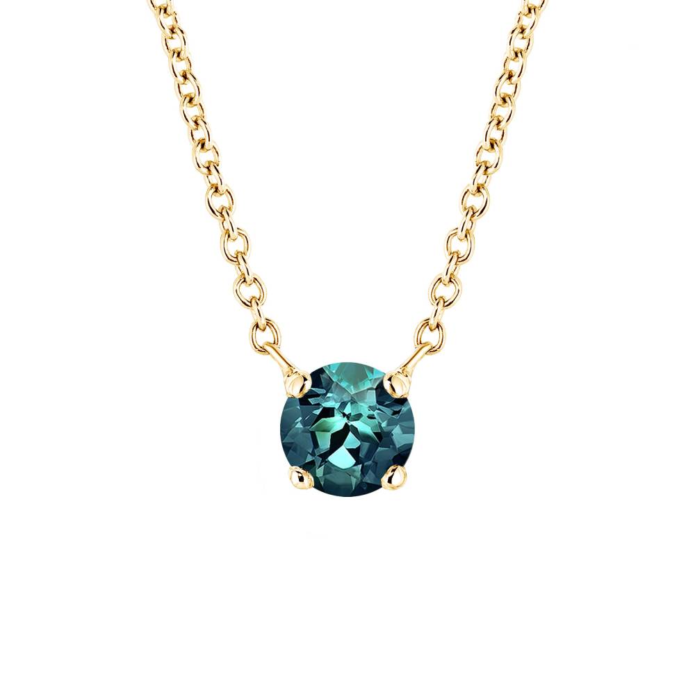 Pendentif Or jaune Saphir Teal Lady XL 2