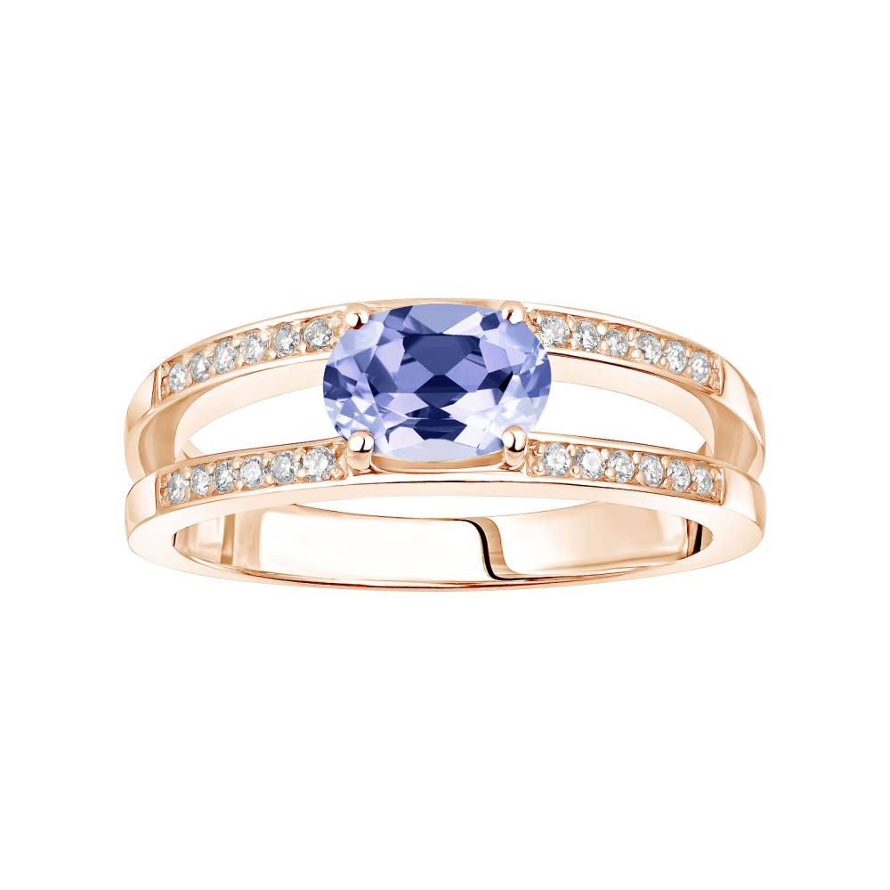 Ring Roségold Tansanit und diamanten Cassandra 2