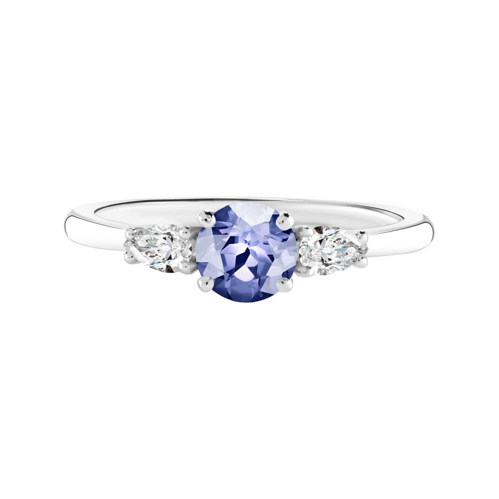 Ring White gold Tanzanite and diamonds Little Lady Duo de Poires 2