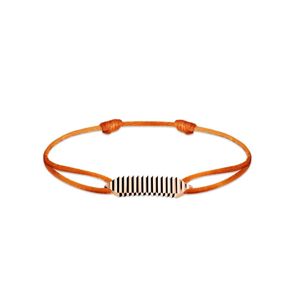 Kordel-Armband Roségold Entaille Crans 2