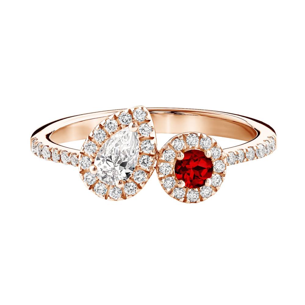 Ring Roségold Granat und diamanten AlterEgo Poire 2