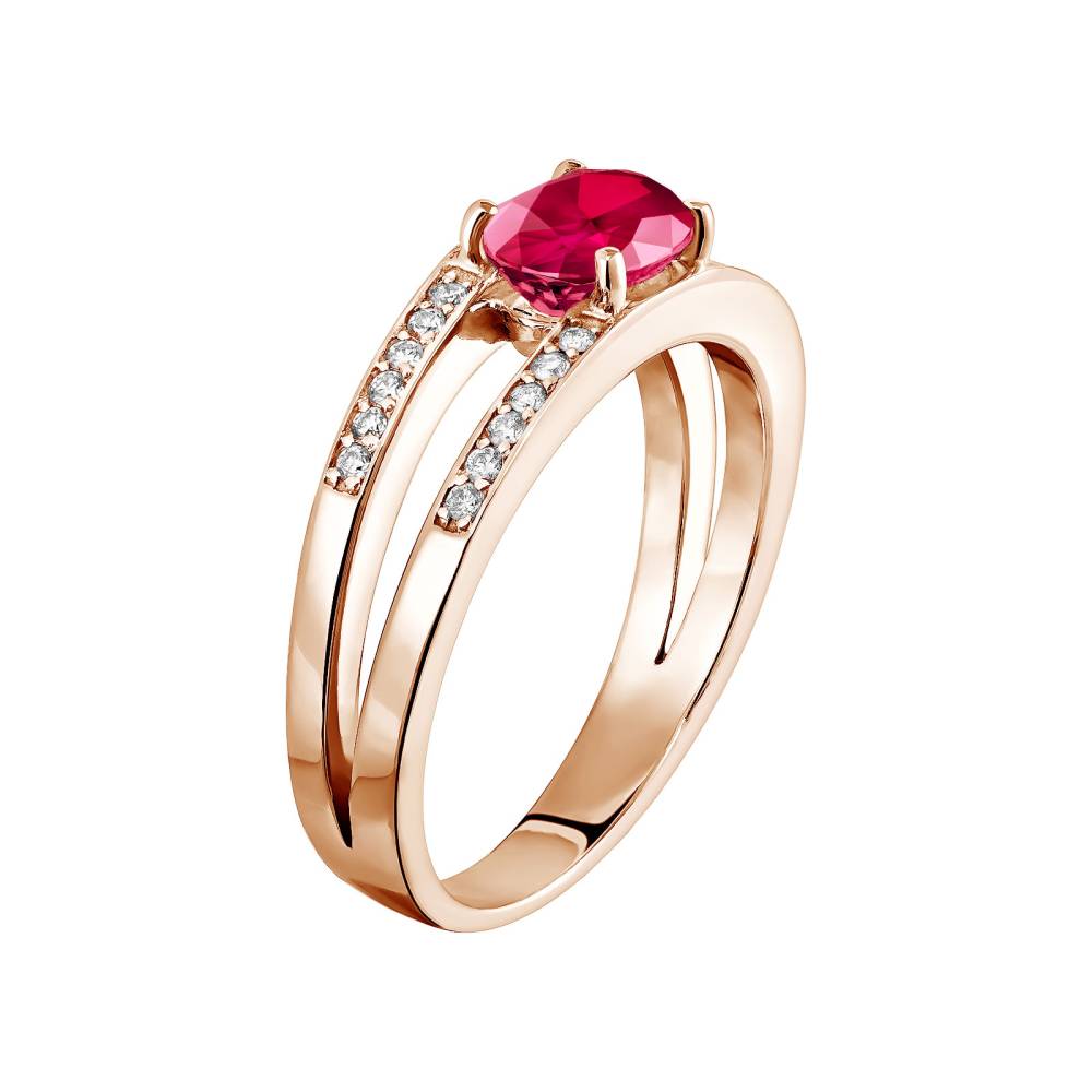 Ring Roségold Rubin und diamanten Cassandra 3