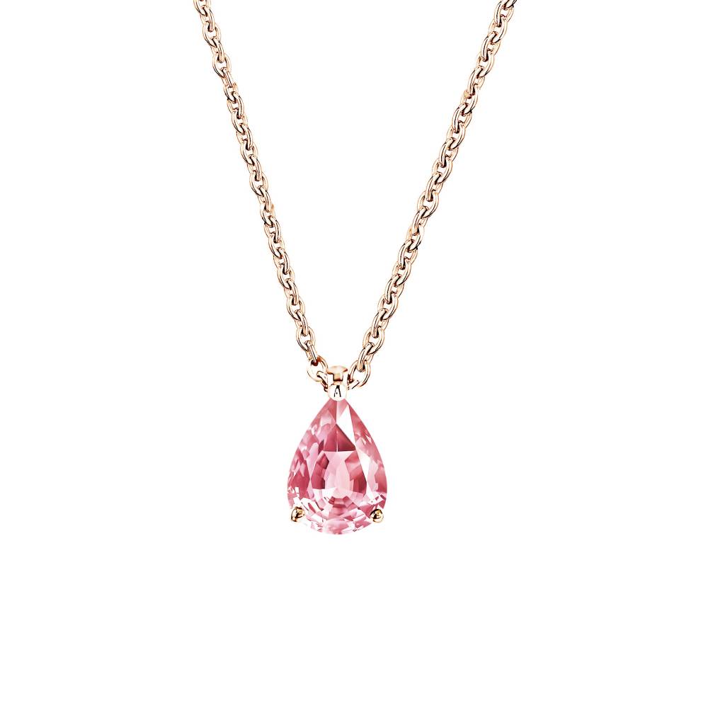 Anhänger Roségold Turmalin und diamanten Lady Poire M 2