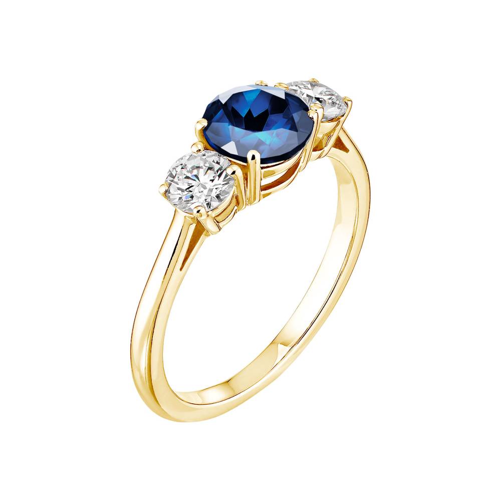 Ring Gelbgold Saphir Lady Duo 2