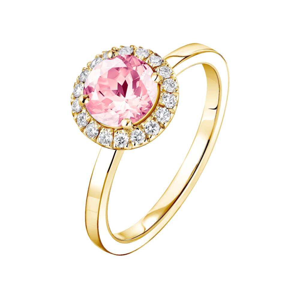 Ring Yellow gold Tourmaline and diamonds Rétromantique L 2