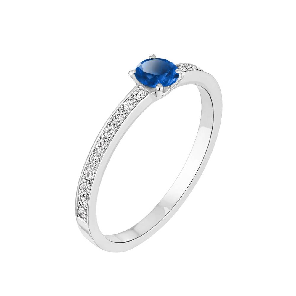 Ring White gold Sapphire and diamonds Milady 2