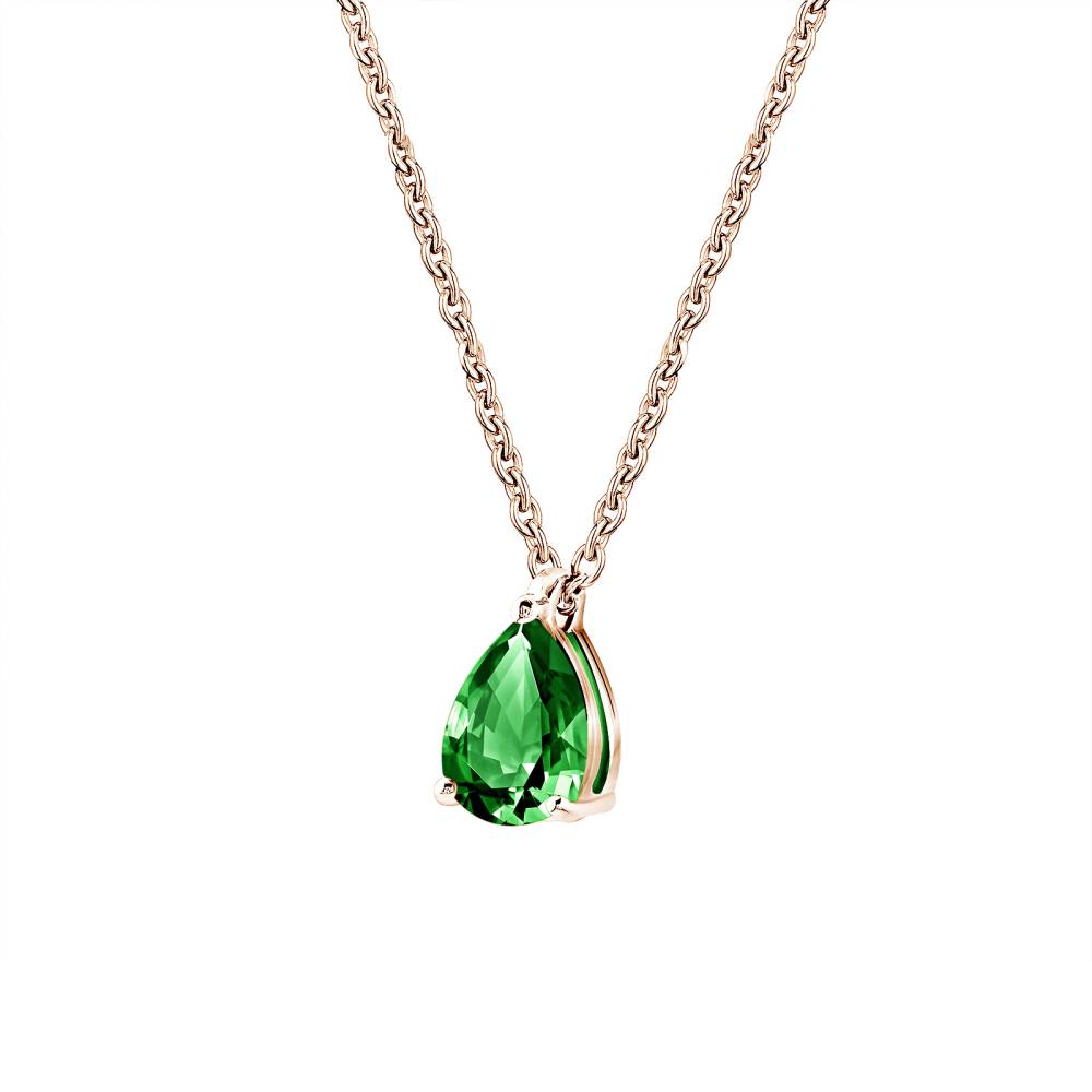 Pendant Rose gold Tsavorite and diamonds Lady Poire M 3