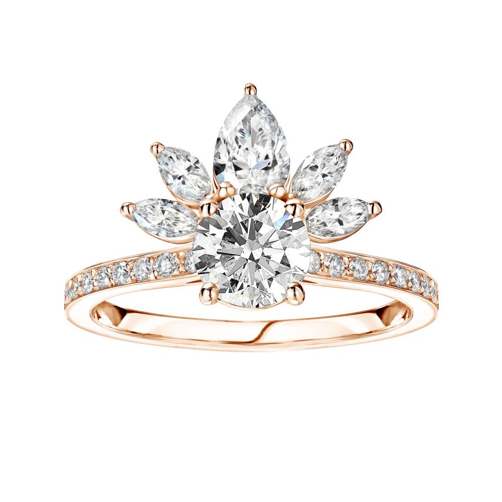 Ring Rose gold Diamond EverBloom Pavée 2